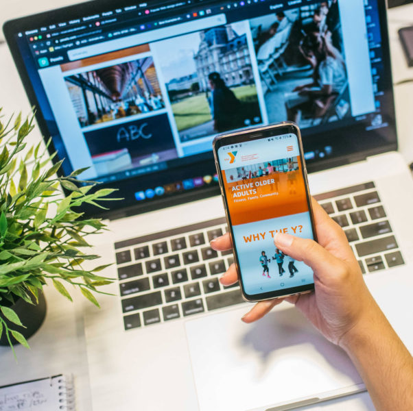 Testing the YMCA's new website on mobile