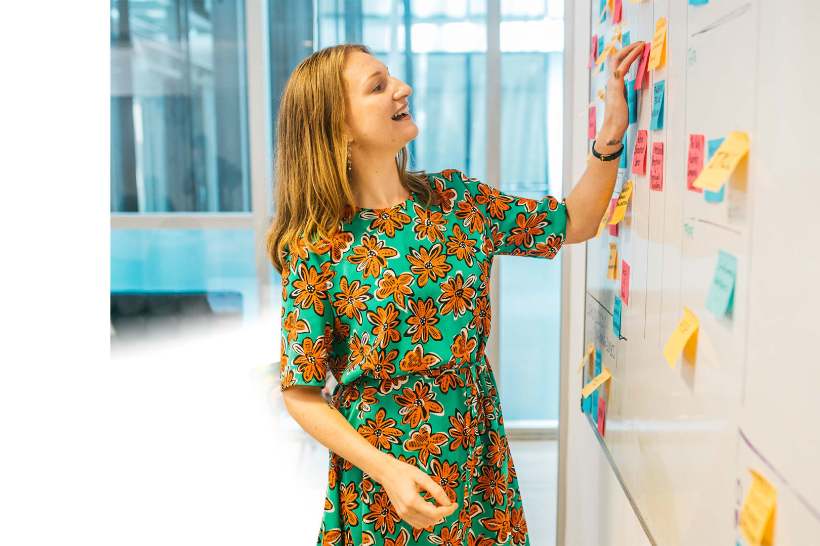 Alura from our team using the whiteboard