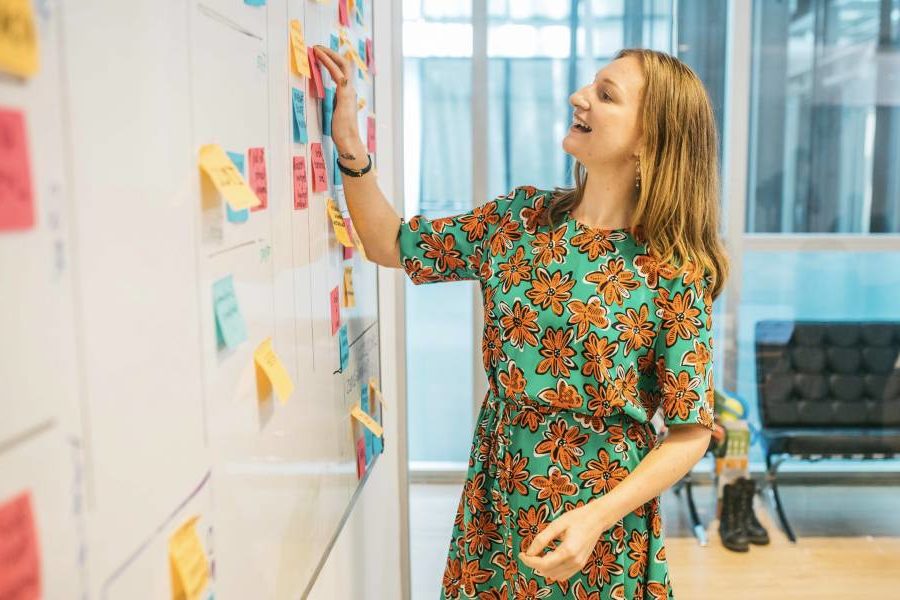 Alura from our team using the whiteboard