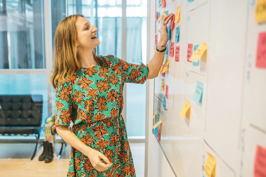 Alura from our team using the whiteboard