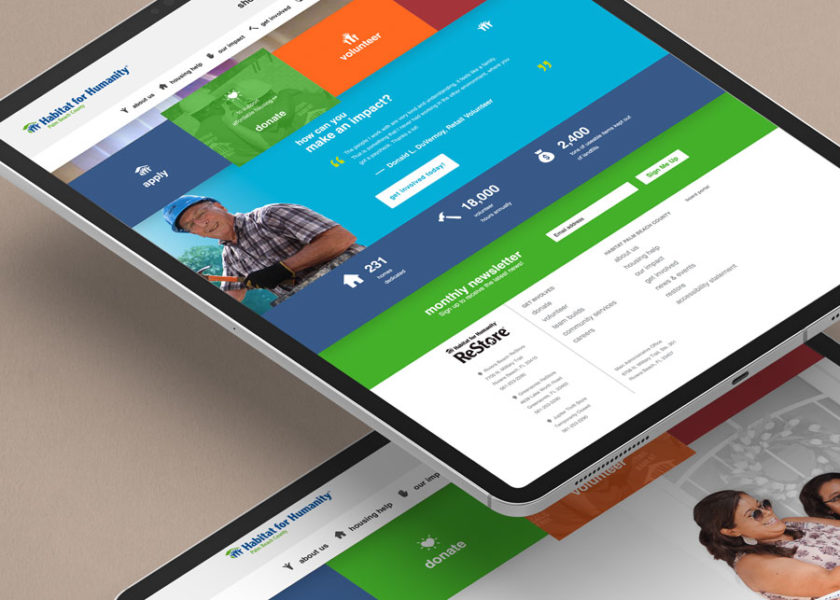 Habitat for Humanity homepage mockup