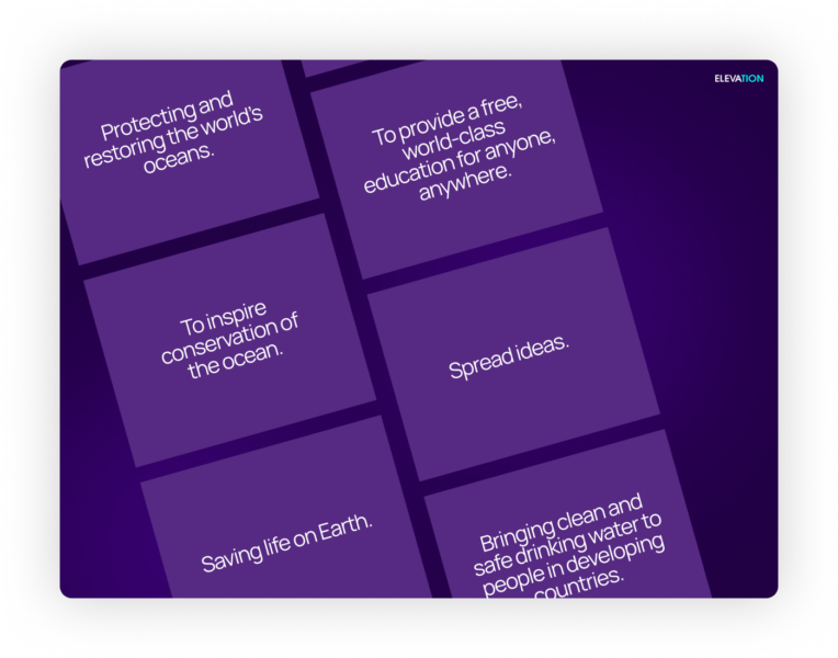 Various nonprofit mission statements