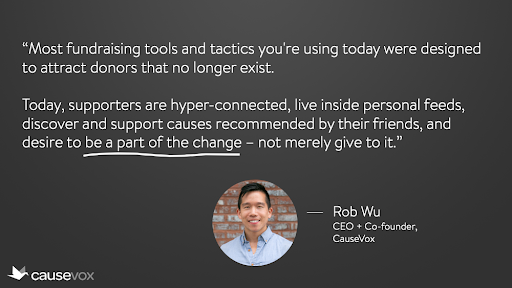 Fundraising Quote from Rob Wu