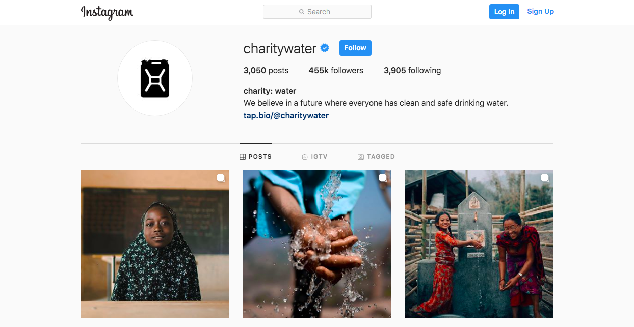 Storytelling through Instagram - CharityWater
