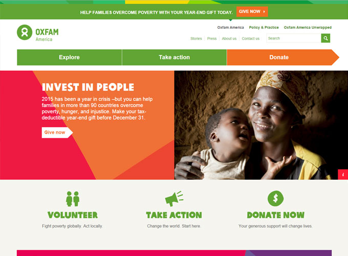 Websites For Nonprofits - Oxfam