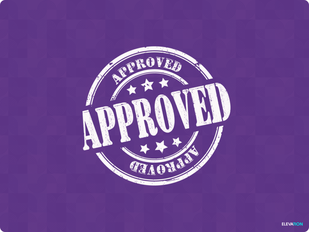 "Approved" stamp
