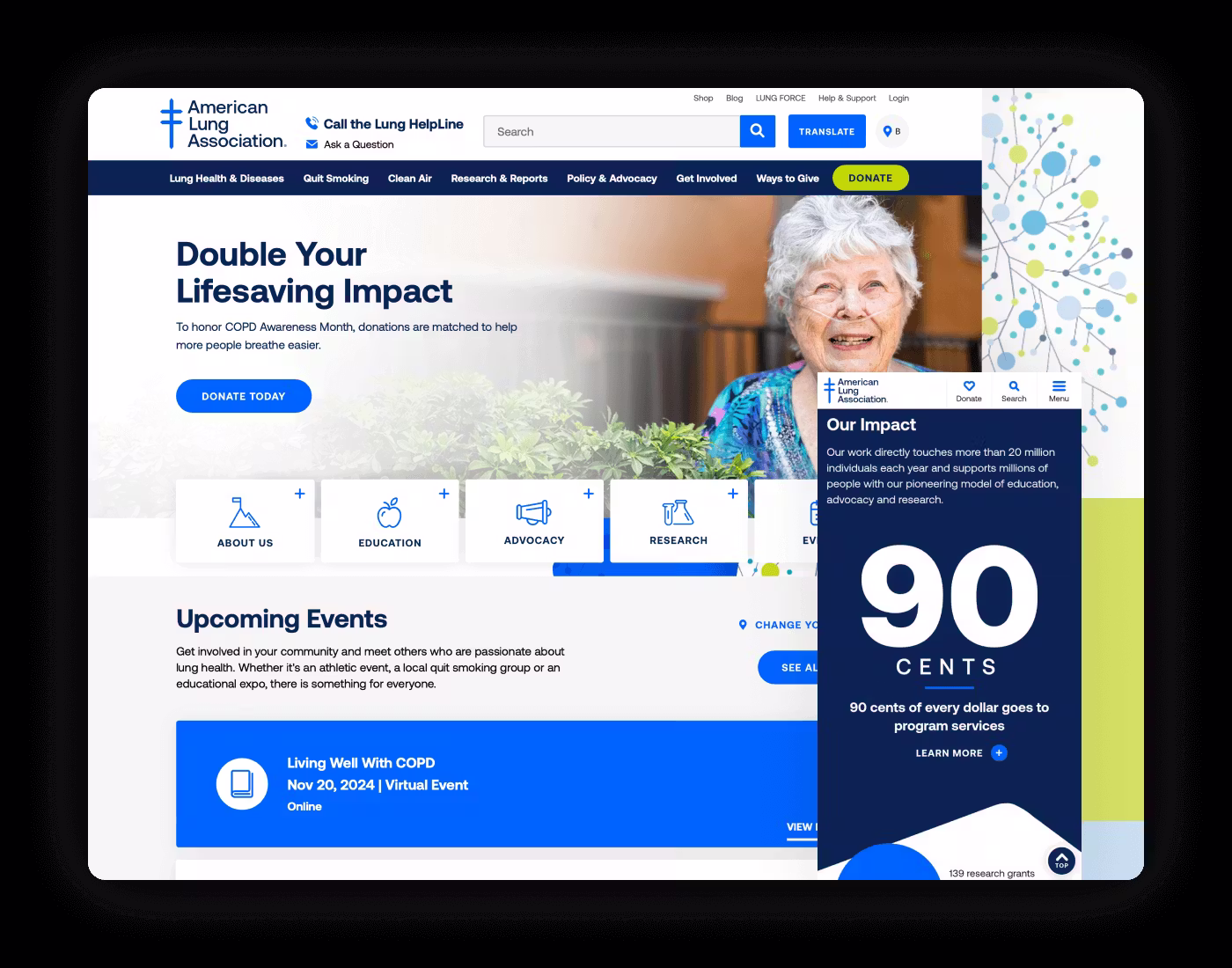 American Lung Association Mockup
