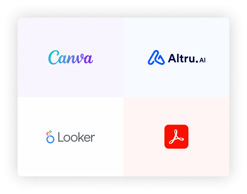 Logos of annual report design tools
