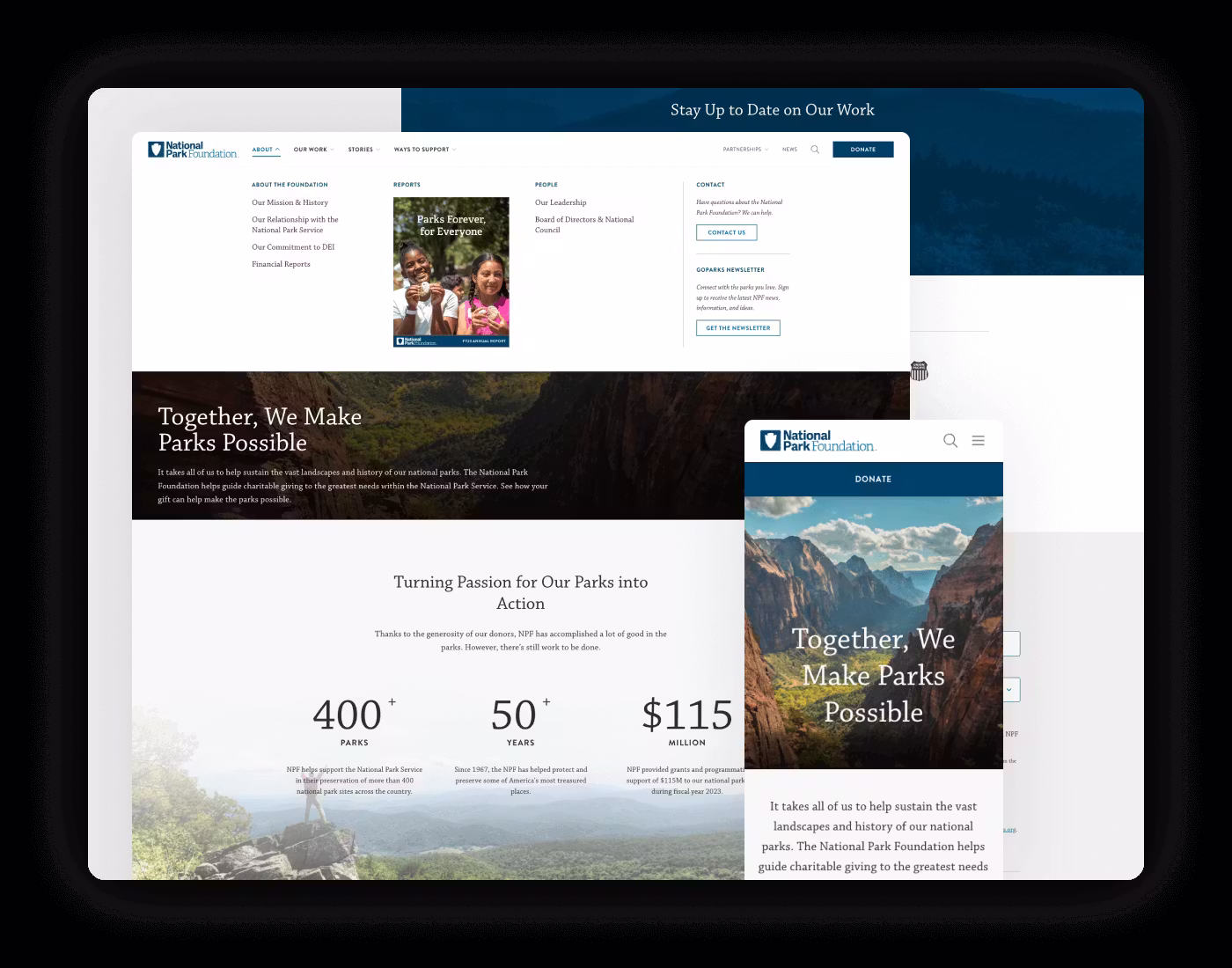 National Park Foundation Mockup