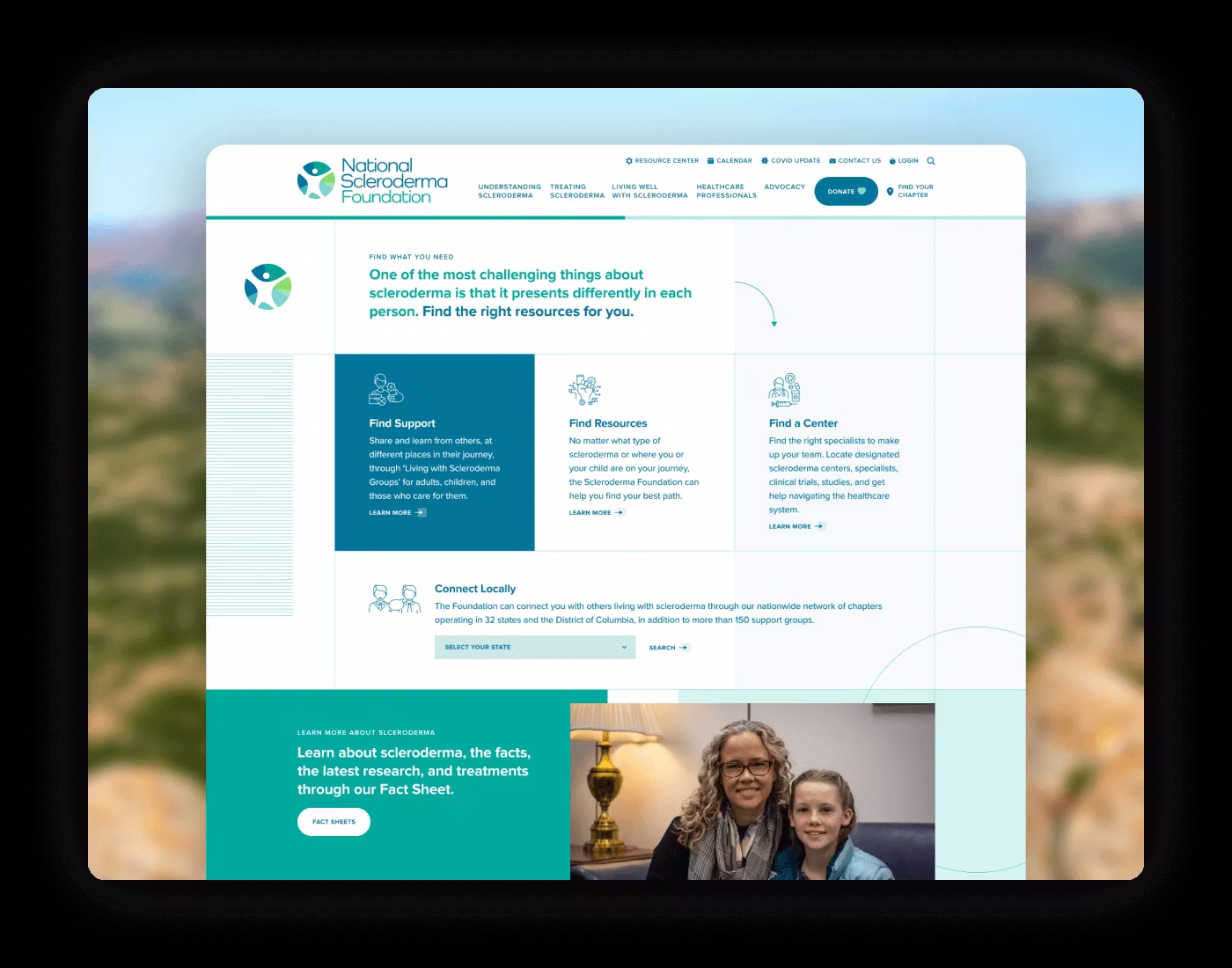 Scleroderma Foundation Mockup
