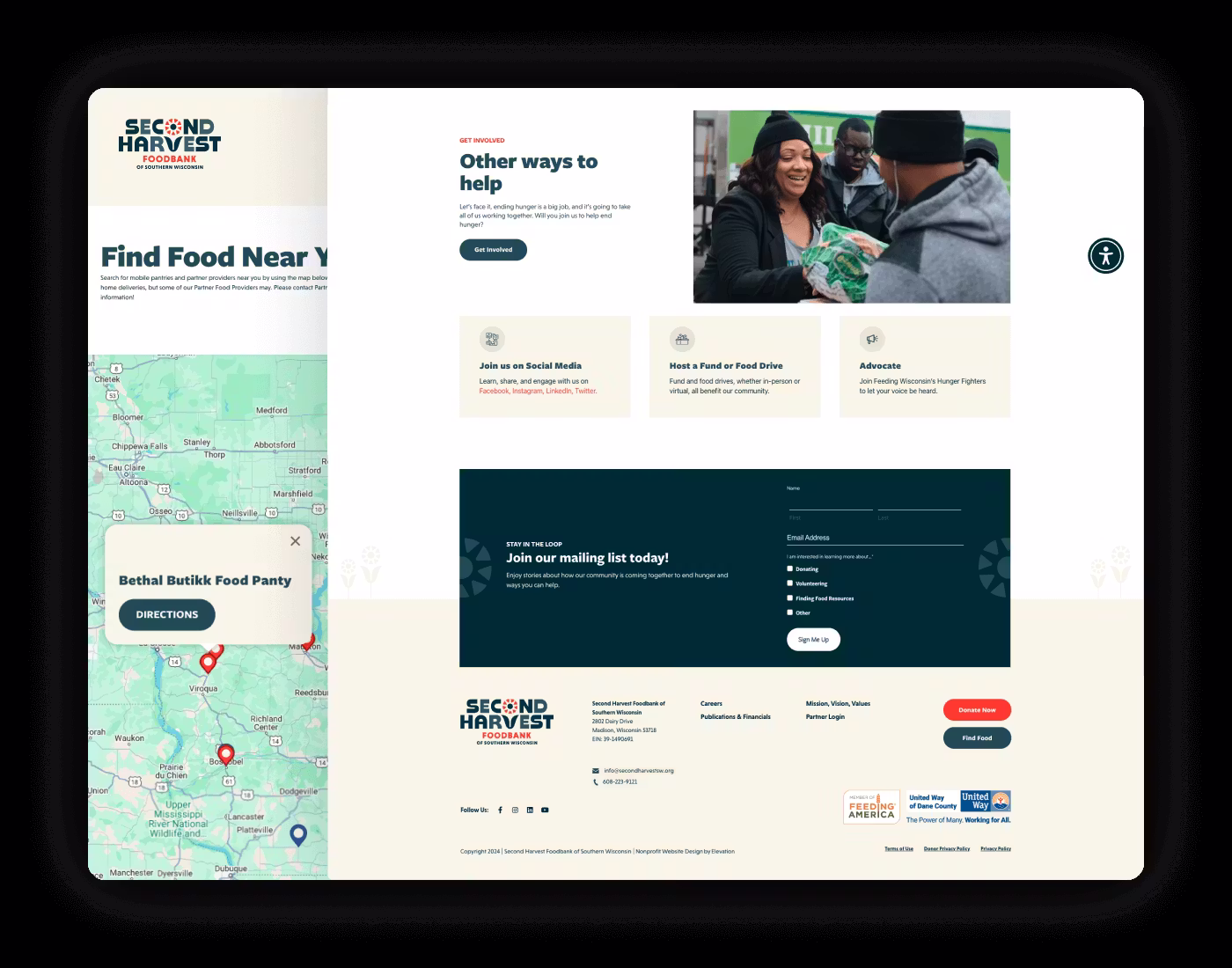Second Harvest Foodbank Of Southern Wisconsin Mockup