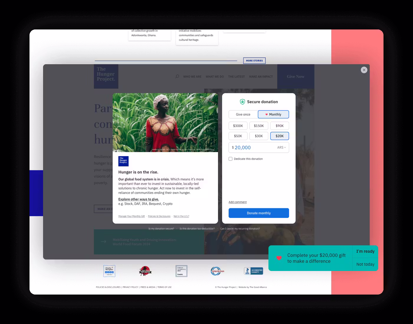 The Hunger Project Mockup