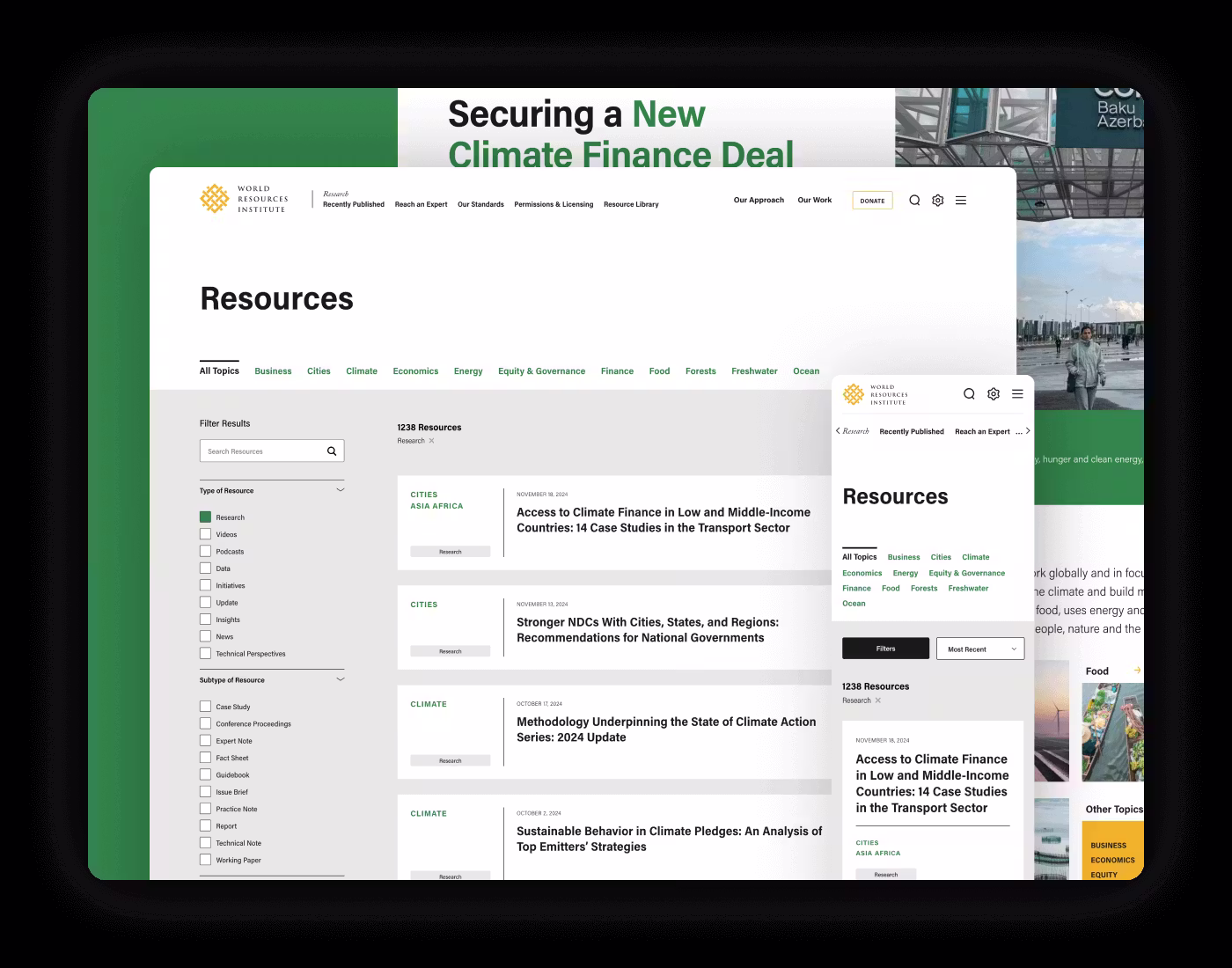 World Resources Institute Wri Mockup