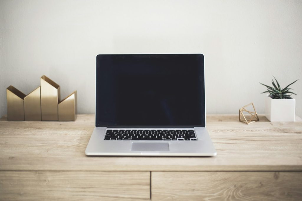 Researching search visibility on a laptop