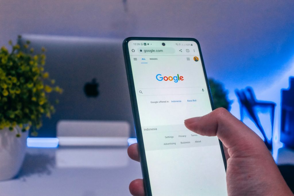 Managing Google Ad Grants campaigns on a laptop
