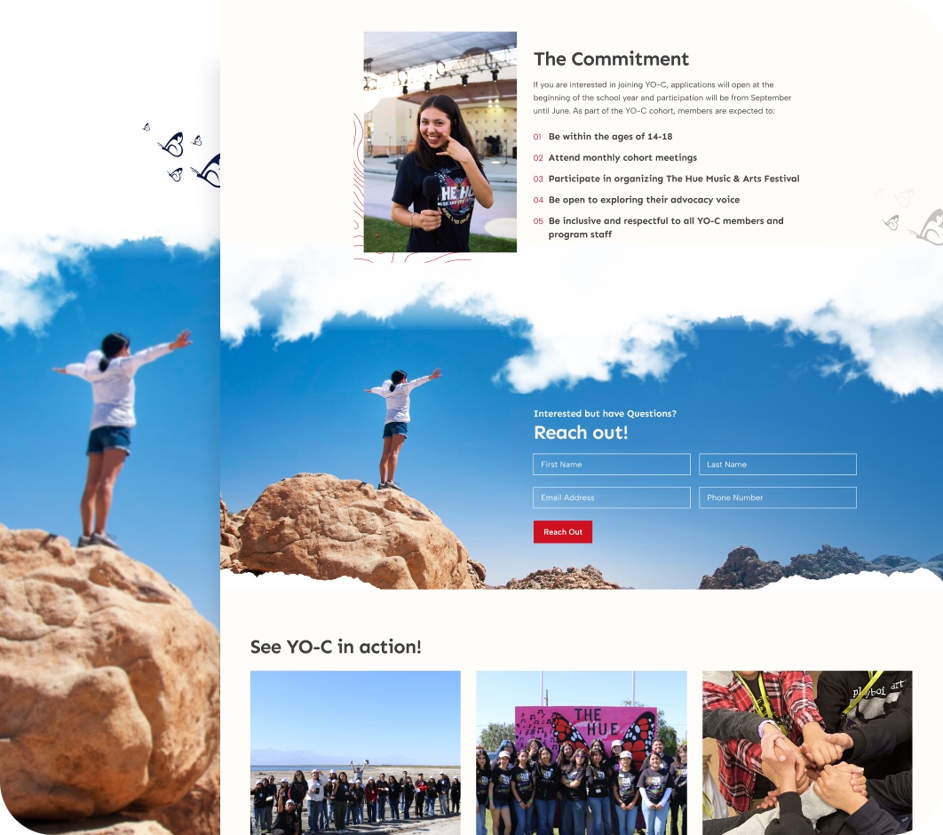 Alianza Coachella Valley website pages designed by Elevation