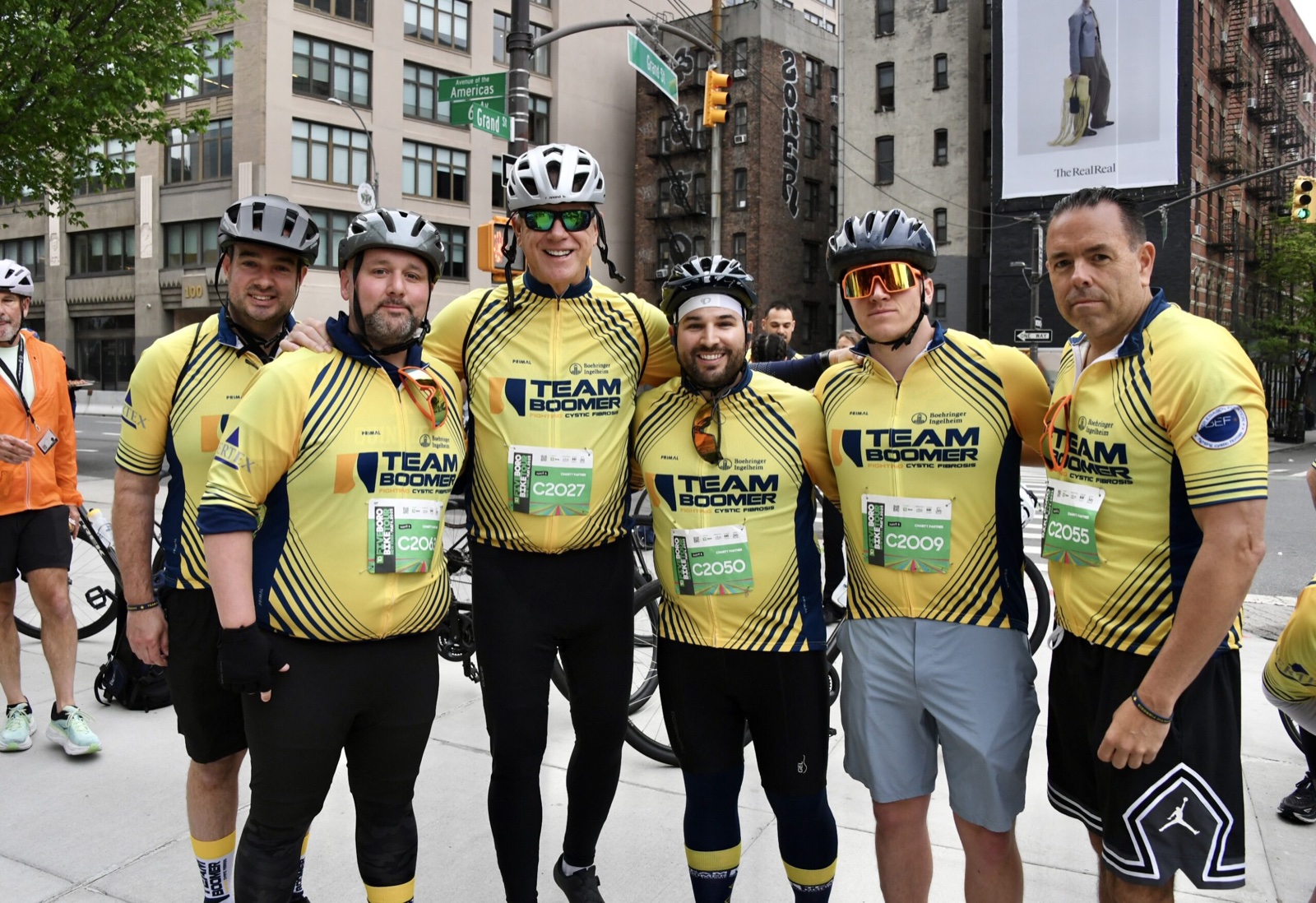 Team Boomer riders at the Five Boro Bike Tour