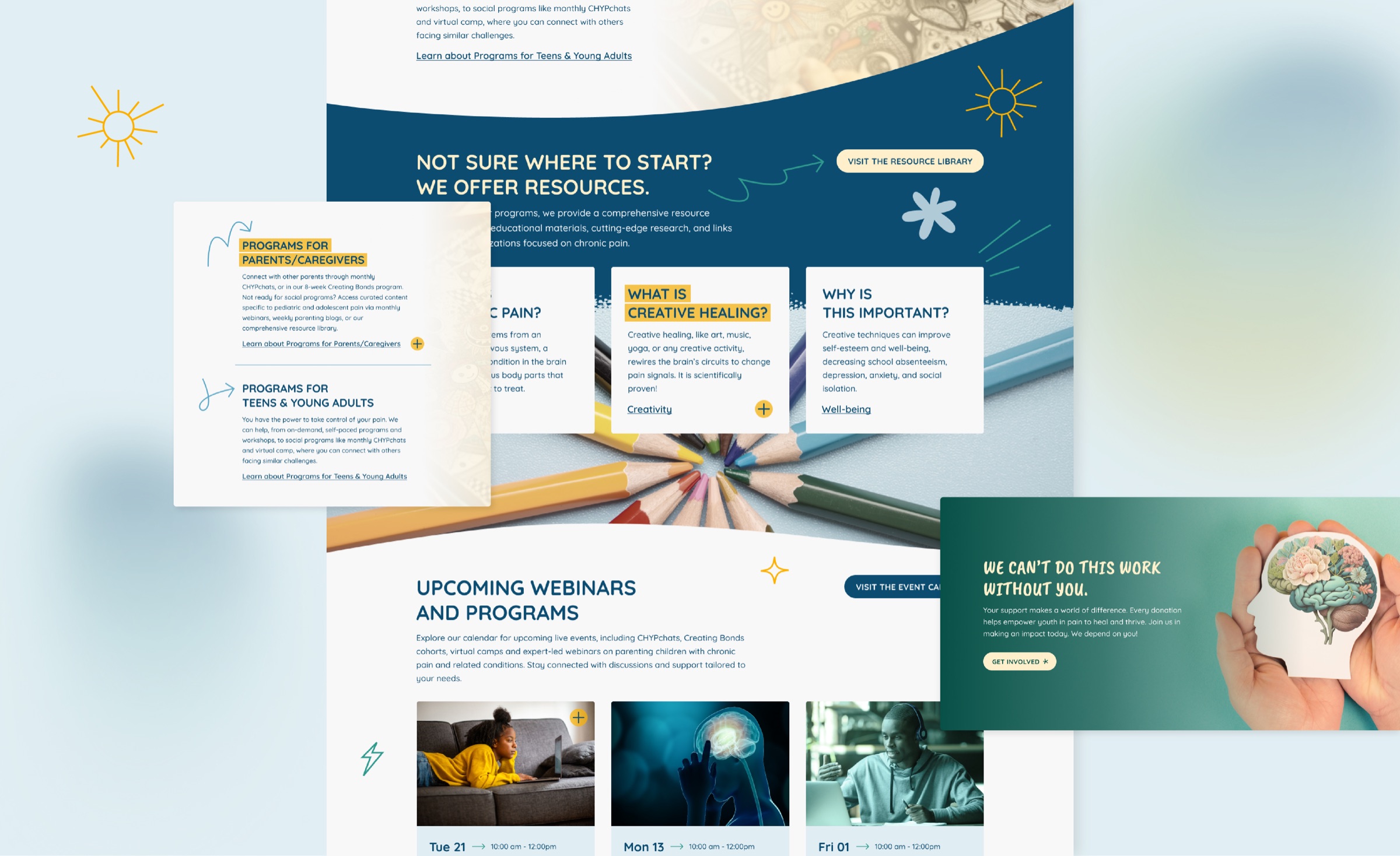 CHYP website spread designed by Elevation