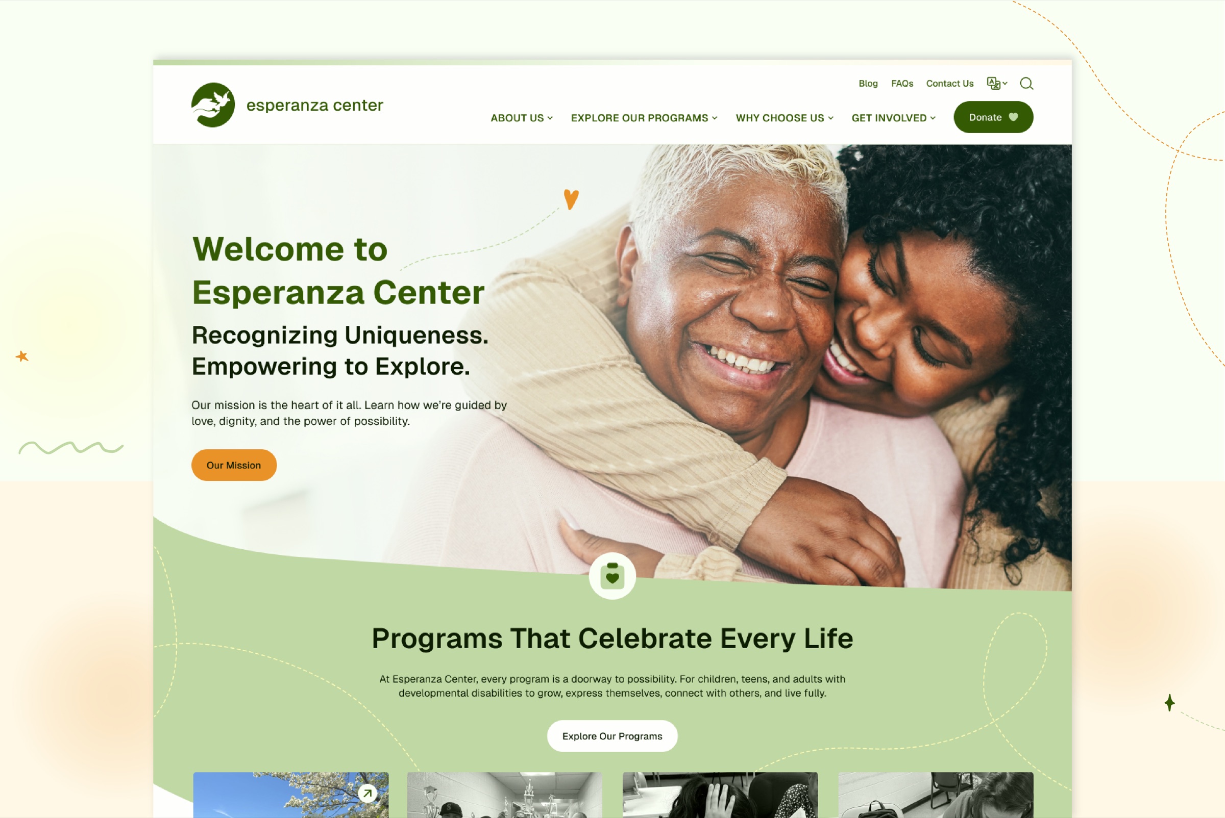 Esperanza Center website design by Elevation