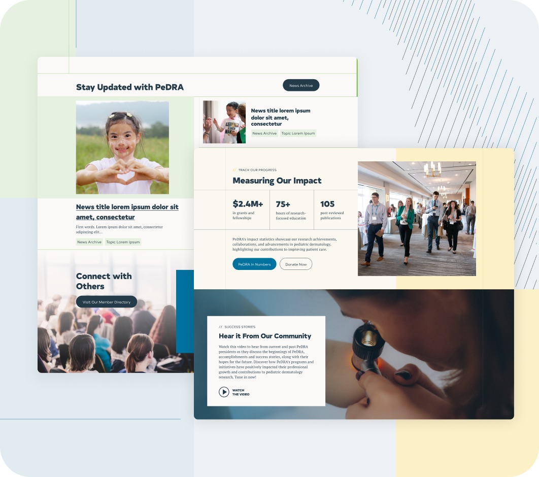 PeDRA website impact and news sections