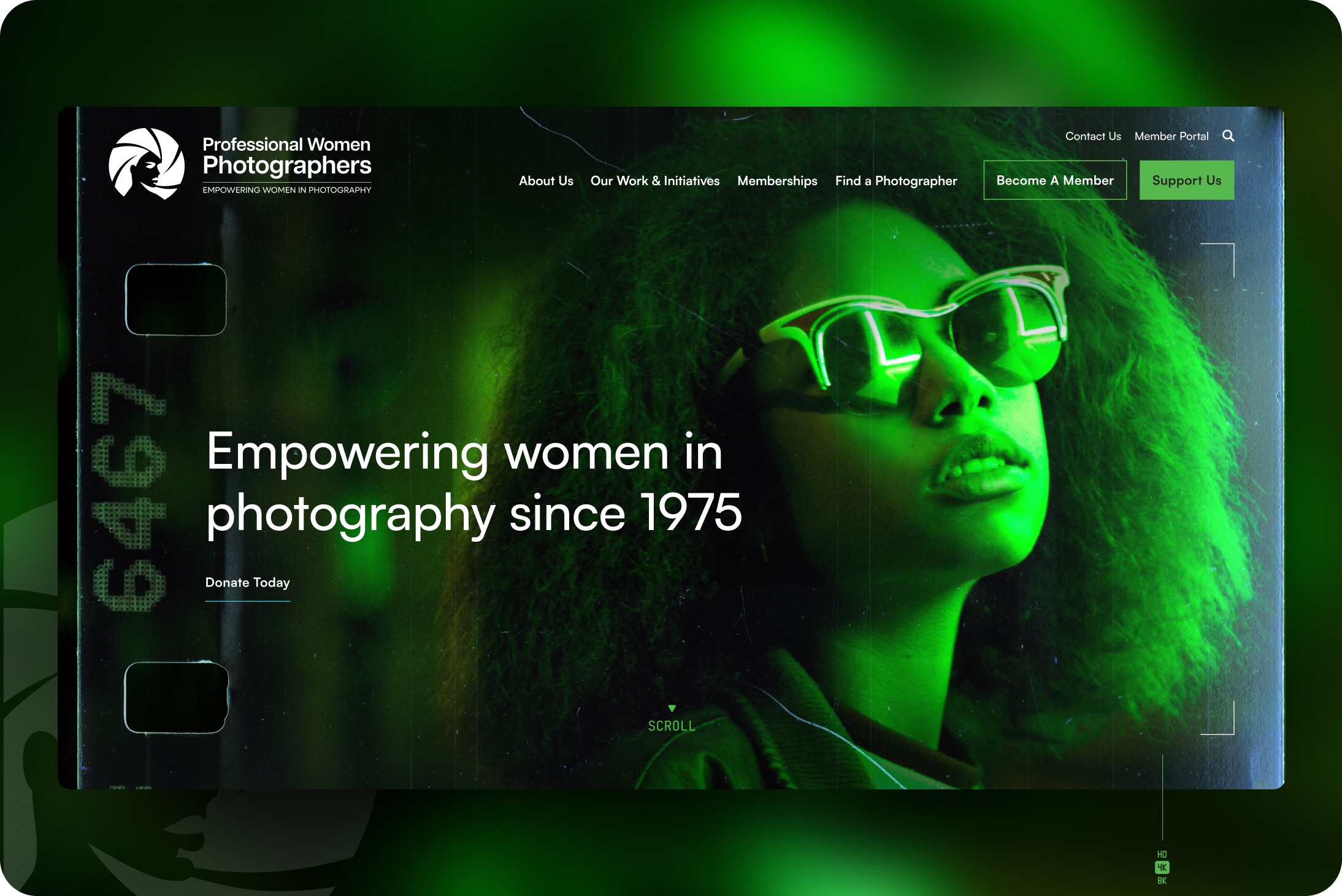 Professional Women Photographers website design by Elevation