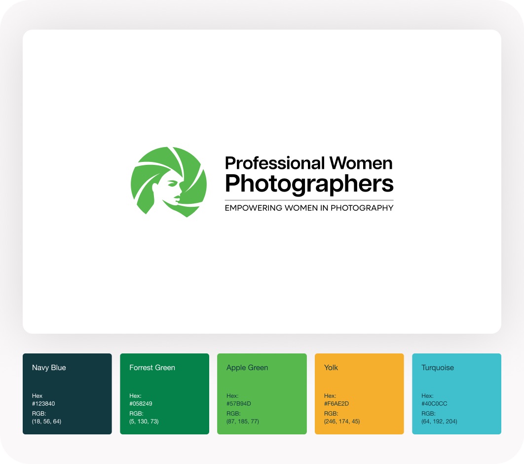 Professional Women Photographers website section design