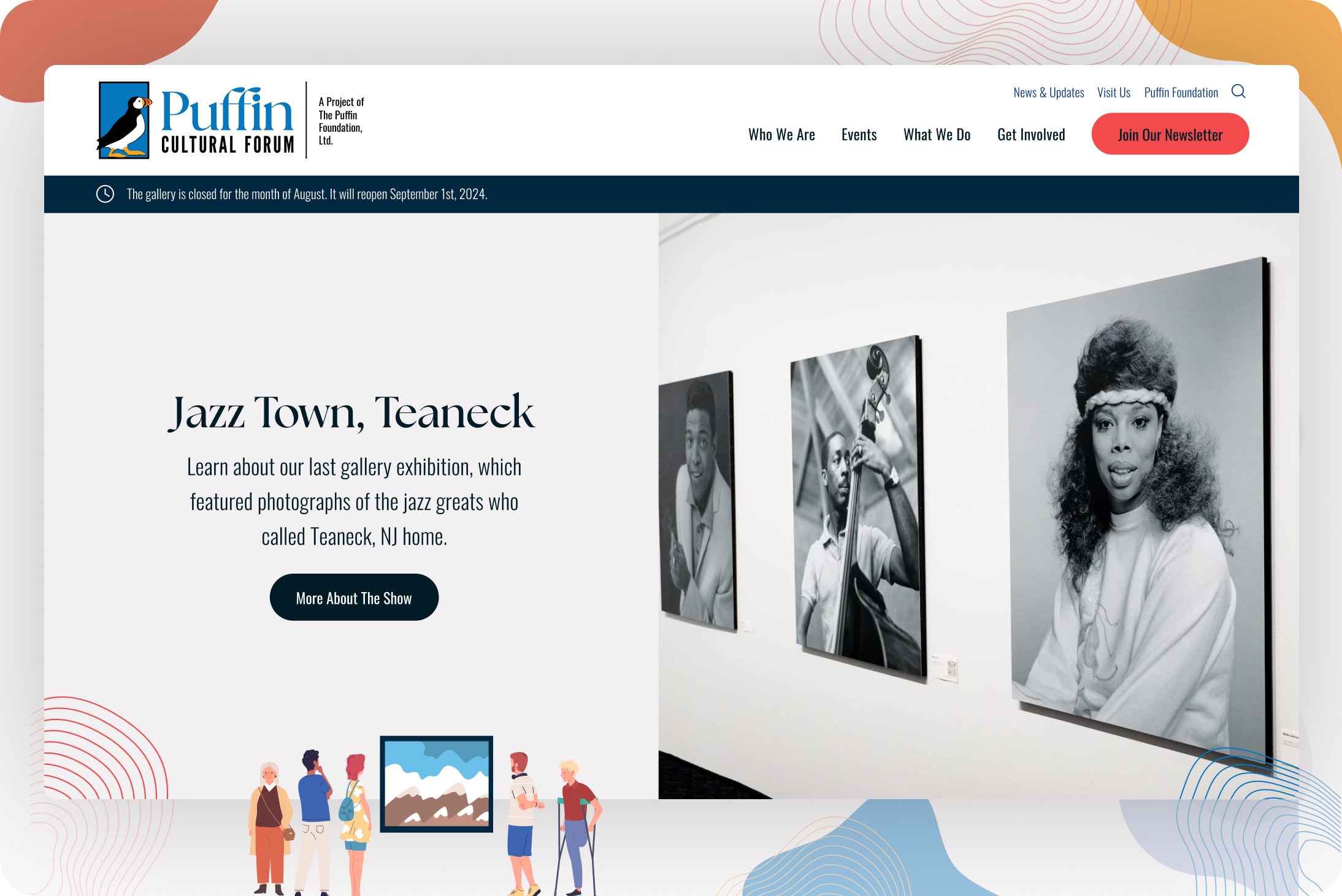 Puffin Cultural Forum website design by Elevation